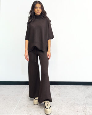 CZEKOLADOWY KOMPLET Z DZIANINY IMPERIAL M3025867