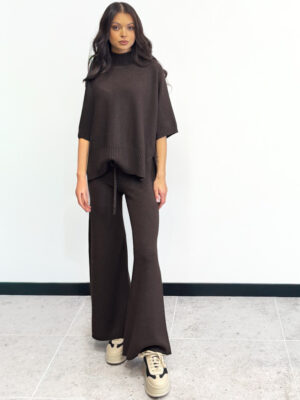 CZEKOLADOWY KOMPLET Z DZIANINY IMPERIAL M3025867