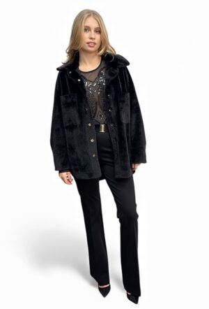 CZARNA KURTKA DAMSKA KOŻUSZEK SILENCE GP251