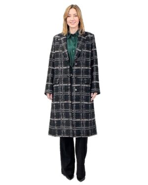 CZARNY PŁASZCZ W LOGO KARL LAGERFELD 216W1501