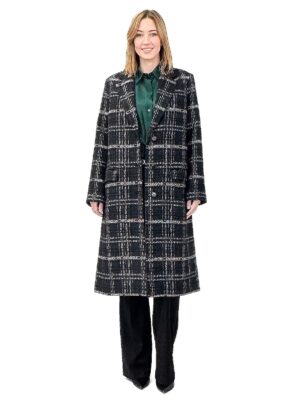 CZARNY PŁASZCZ W LOGO KARL LAGERFELD 216W1501