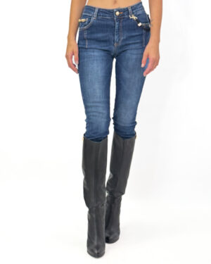 SPODNIE NIEBIESKIE JEANSY BABYLON TEBJR04