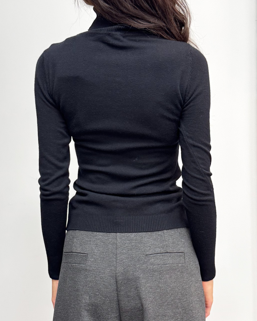 CZARNY GOLF DAMSKI GIL SANTUCCI 22APT244MA238 - obrazek 4