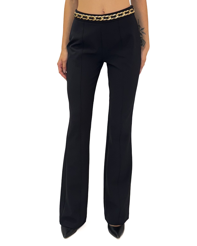 CZARNE SPODNIE Z MATERIAŁU GUESS 3YGB169