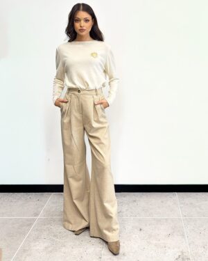 ŚMIETANKOWY SWETER DAMSKI GIL SANTUCCI 52APT149MD