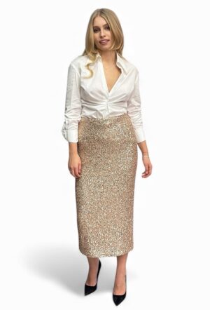 ZŁOTA CEKINOWA SPÓDNICA IMPERIAL GHI2GTW