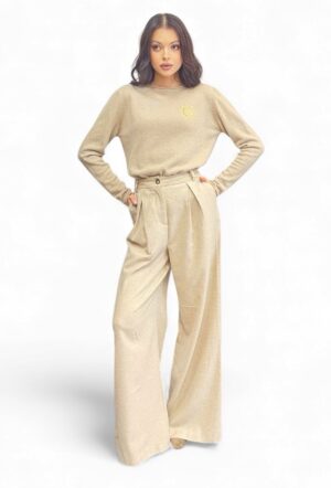 BEŻOWY SWETER Z KASZMIREM GIL SANTUCCI 52APT149MV