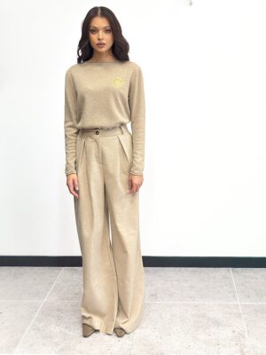 BEŻOWY SWETER Z KASZMIREM GIL SANTUCCI 52APT149MV