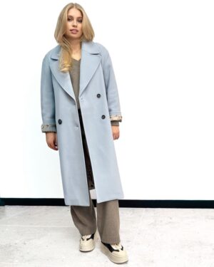 PŁASZCZ DAMSKI MIDI PROSTY KRÓJ COBACI PIA B