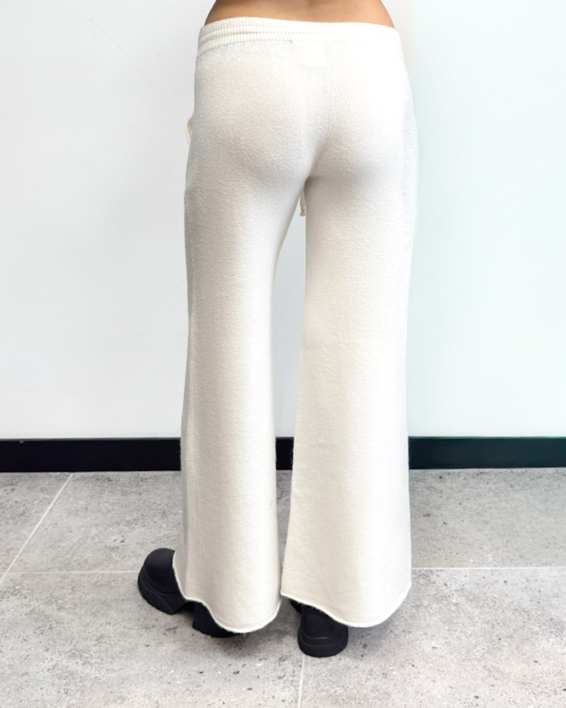 KREMOWE SPODNIE Z DZIANINY LAUREN VIDAL RAQUEL - obrazek 4