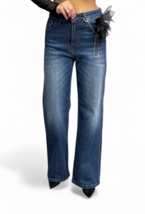 SPODNIE JEANSY GRANATOWE BABYLON XEBJR02