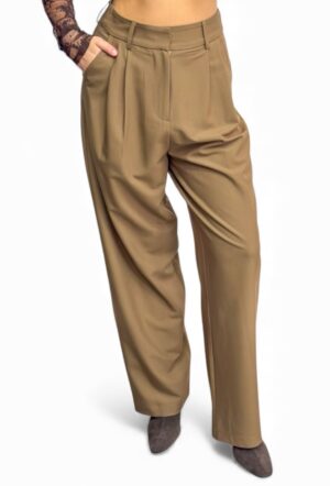 OLIWKOWE SPODNIE Z MATERIAŁU PIA B PEFIME