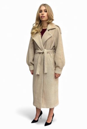 PIASKOWY DŁUGI PŁASZCZ DAMSKI SILENCE SD5070