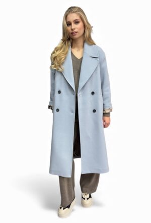 PŁASZCZ DAMSKI MIDI PROSTY KRÓJ COBACI PIA B