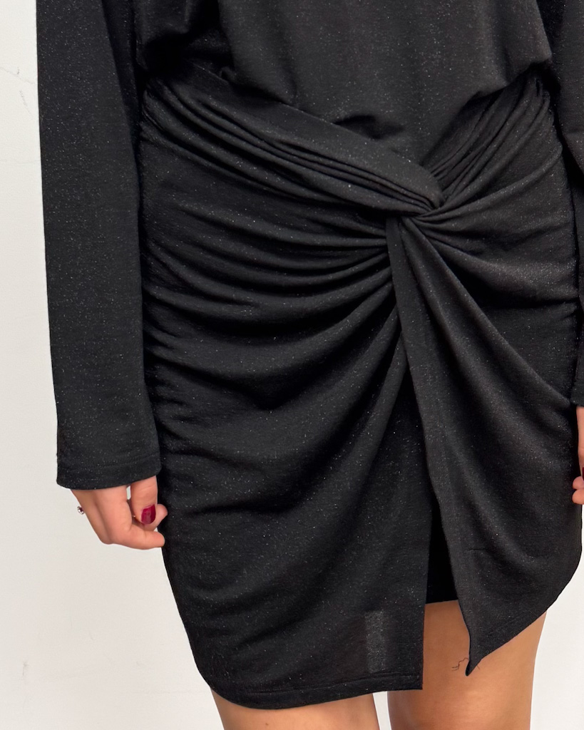 CZARNA SUKIENKA MINI IMPERIAL ADMNGRN - obrazek 4