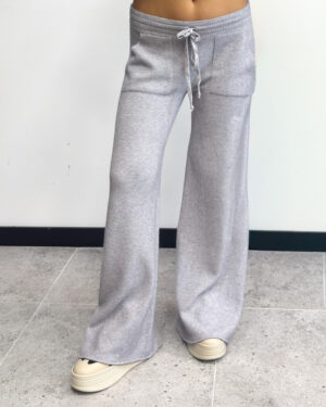 SZARE SPODNIE Z DZIANINY LAUREN VIDAL RAQUEL