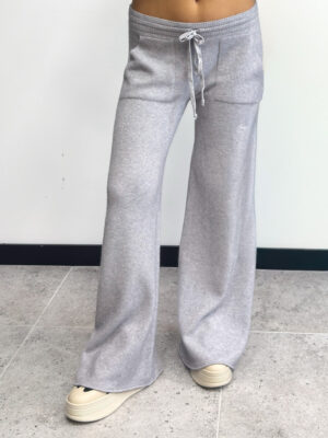 SZARE SPODNIE Z DZIANINY LAUREN VIDAL RAQUEL