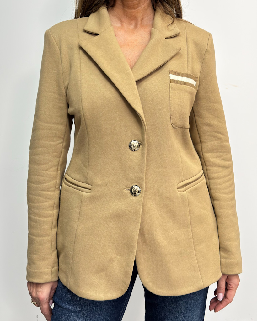 Camelowa damska marynarka Maryley 25IB102 - obrazek 2