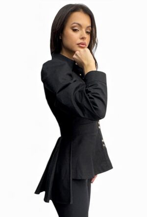 czarna dopasowana koszula Babylon