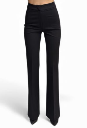 Czarne damskie spodnie z materiału Silence SLP014