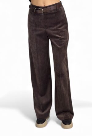Czekoladowe spodnie ze sztruksu Pia B Pedifa