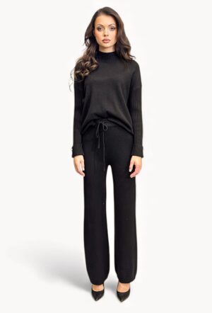 Dzianinowy czarny komplet damski Artigli Acma002807