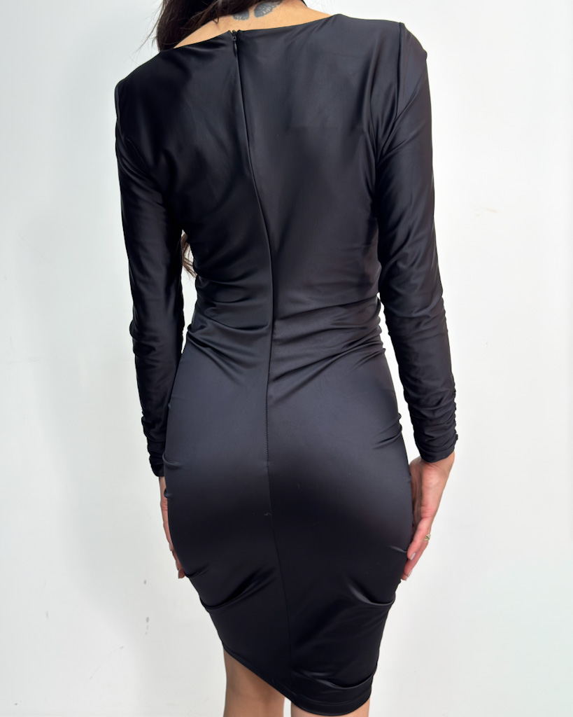 Czarna mini sukienka Babylon RED0707 - obrazek 3