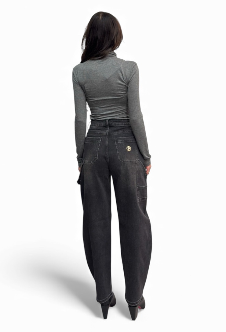 Szary cienki golfik damski Imperial TR11GIN - obrazek 3