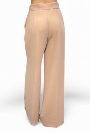 szerokie spodnie materiałowe beż