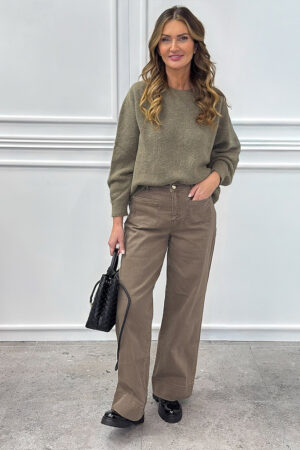 Spodnie toupe z prostą nogawką Mos Mosh 164160